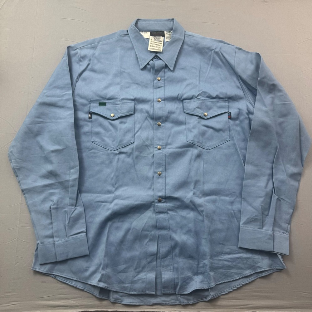 Workrite Benchmark FR Western Shirt Blue Indura Flame Resistant 3XL 228IND70MB